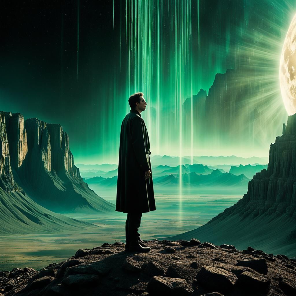 Soul Contemplating Incarnation in Cinematic Still