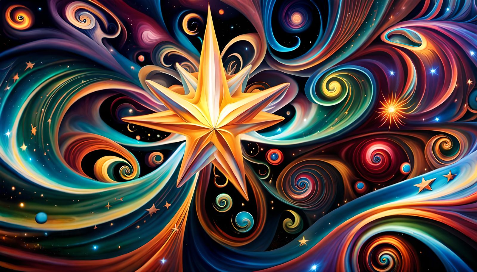 Swirling Star-Beings in Electromagnetic Plasma: Impasto Pain...