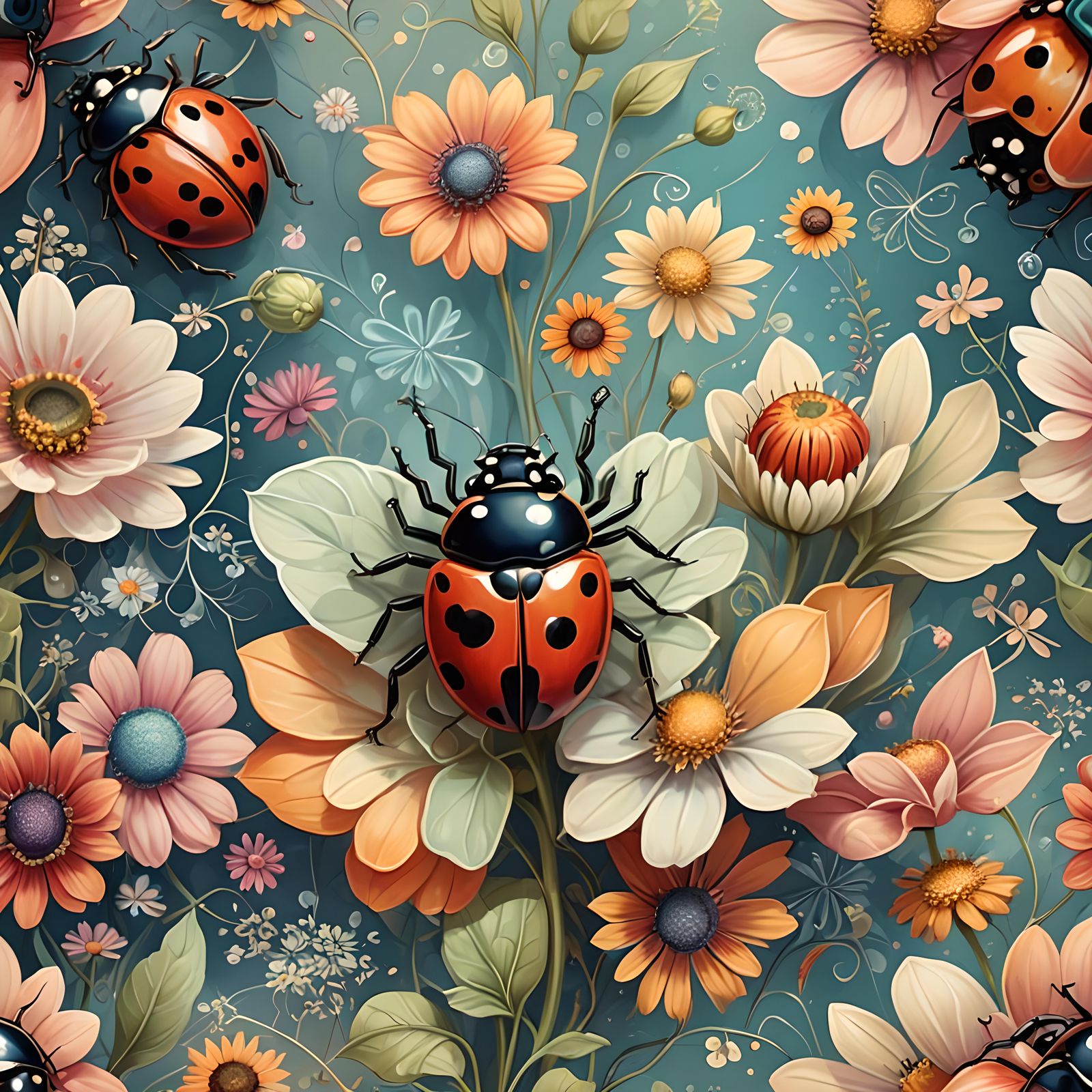 Ladybug Spider: An AI Generated Insect