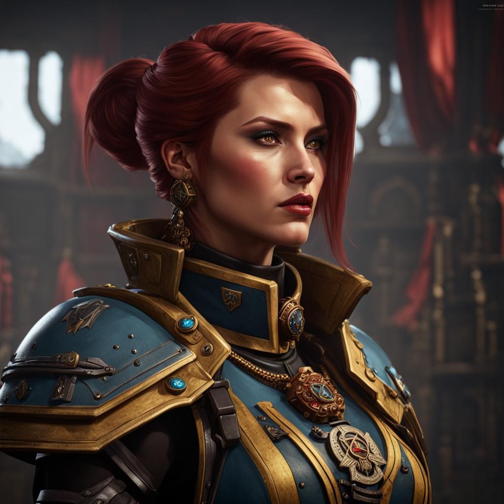 Female Warhammer 40k Rogue Trader Portrait