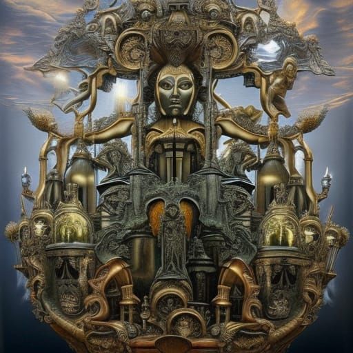 Post-Apocalyptic Wonderland in Art Nouveau Style