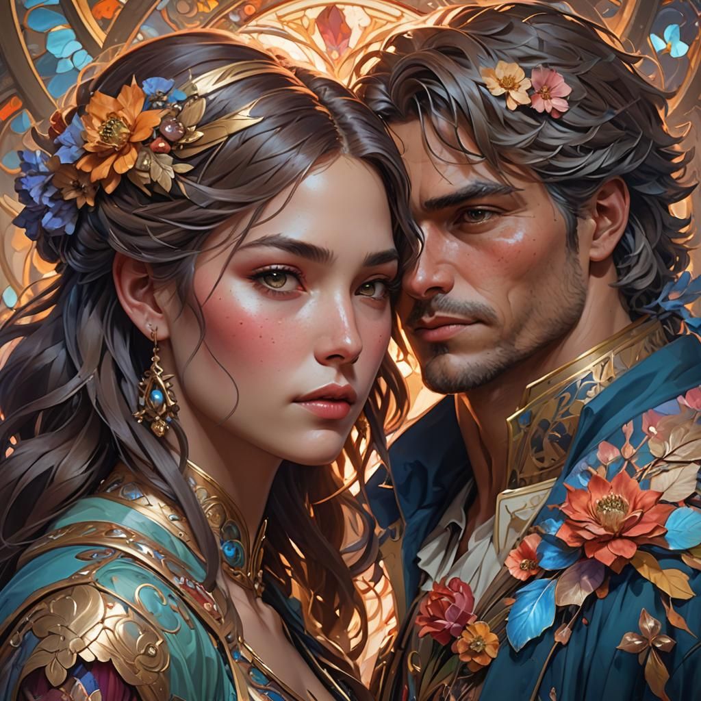 Harmonious Portrait in Hyperdetailed Style