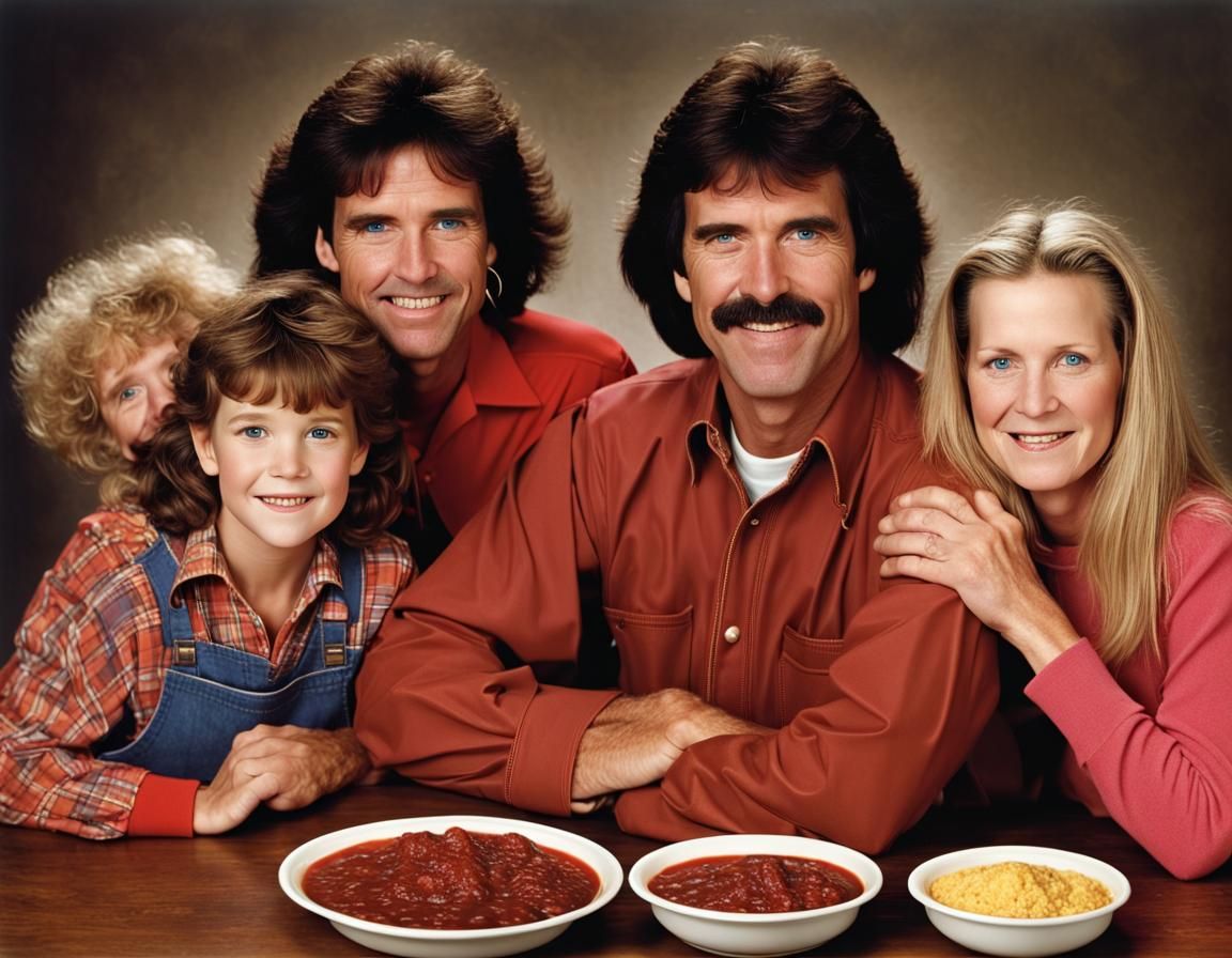 1980s Sears Family Portrait of The Family That Won The Chili...