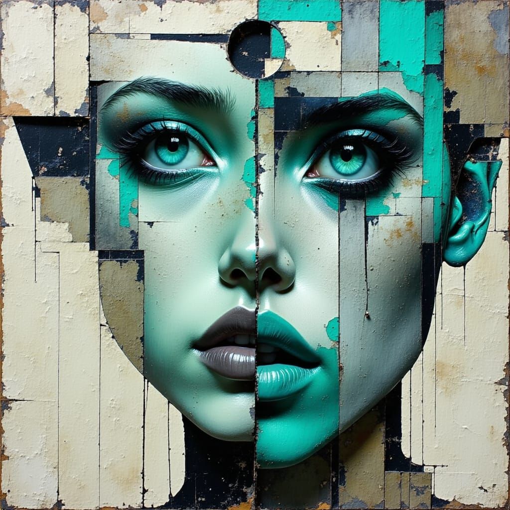 <lora:Akimora:1.0> fragmented face,