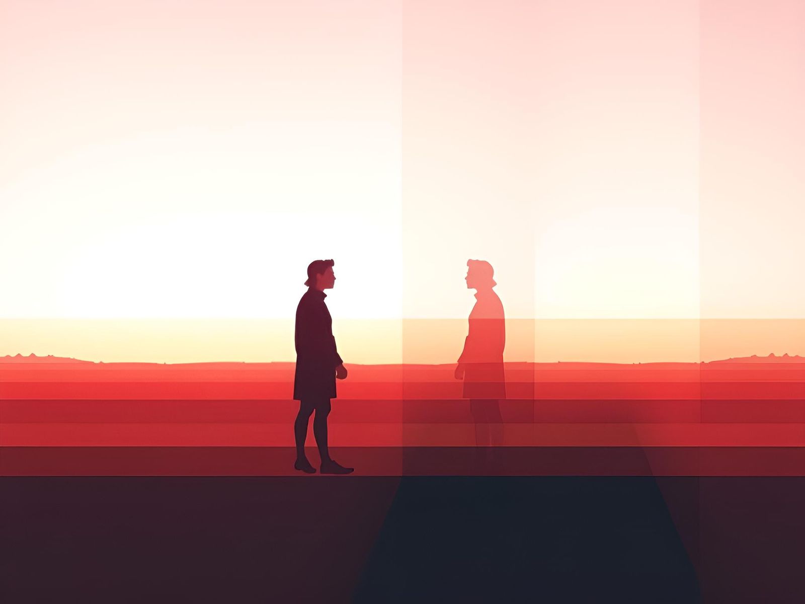 Surreal Automatism: Layered People in Visual Interference