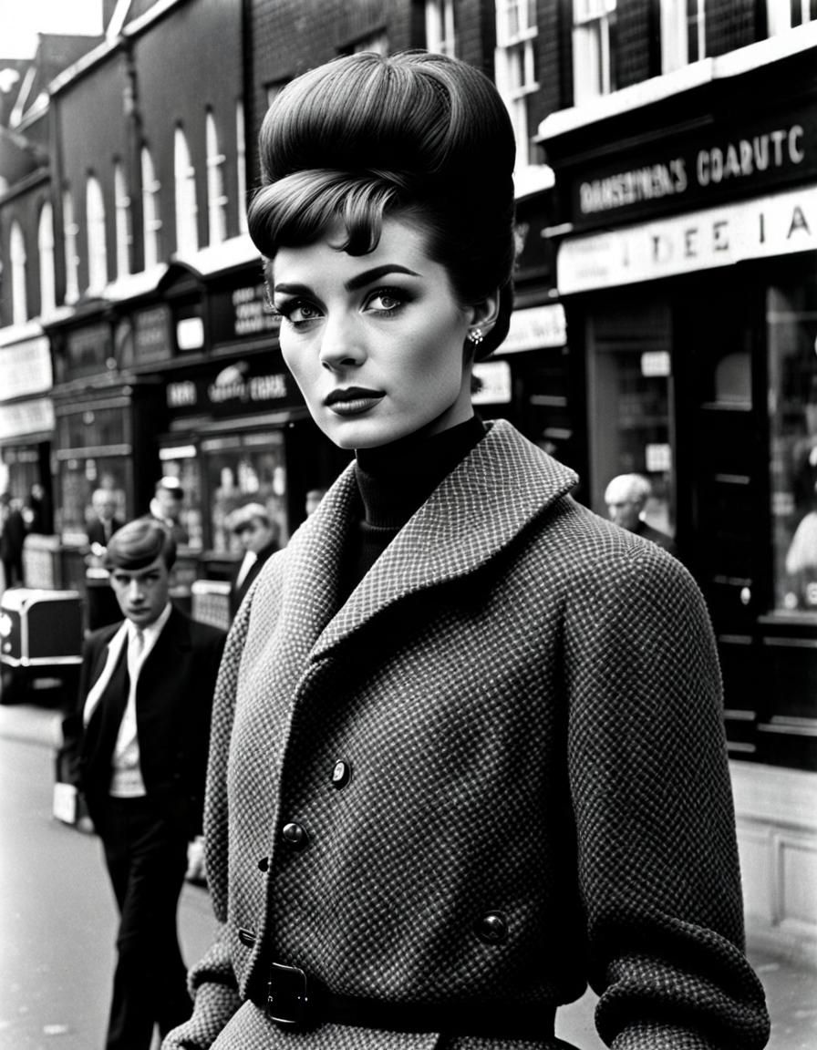 Vintage London Beauty in 1960s Style