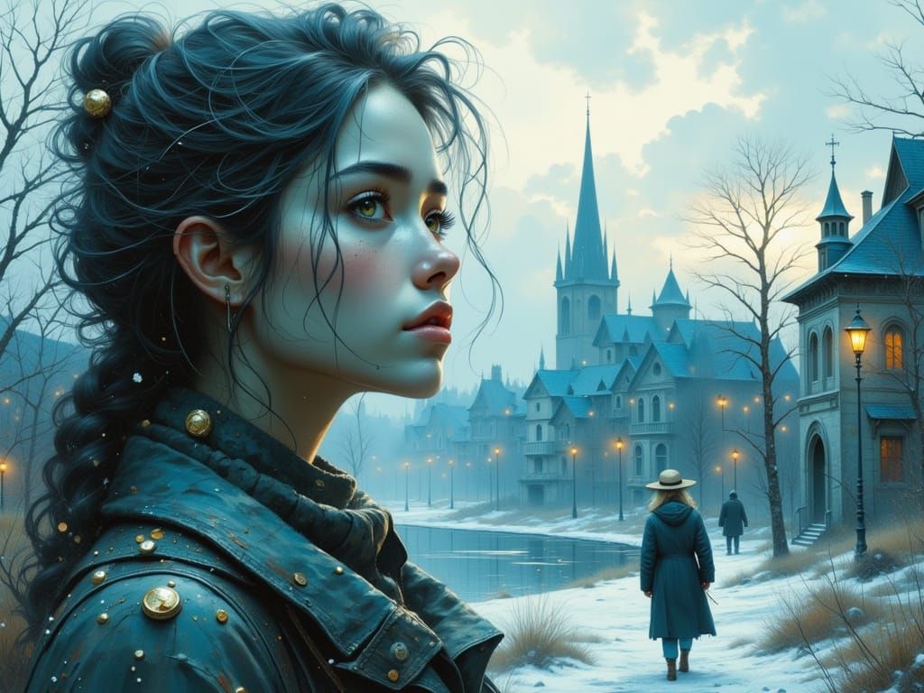 Surreal War Grief Depicted in Old French Village