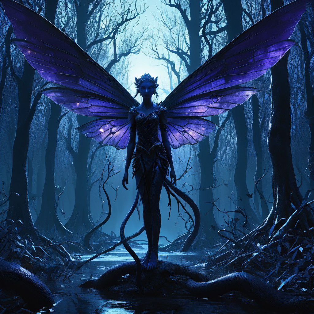 Dark Fantasy Fairy Frozen in Terror by Greg Rutkowski