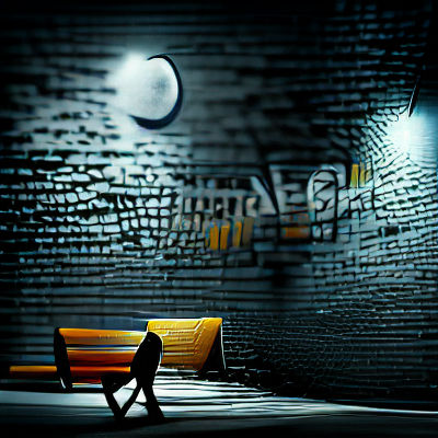 Empty Night Street Scene