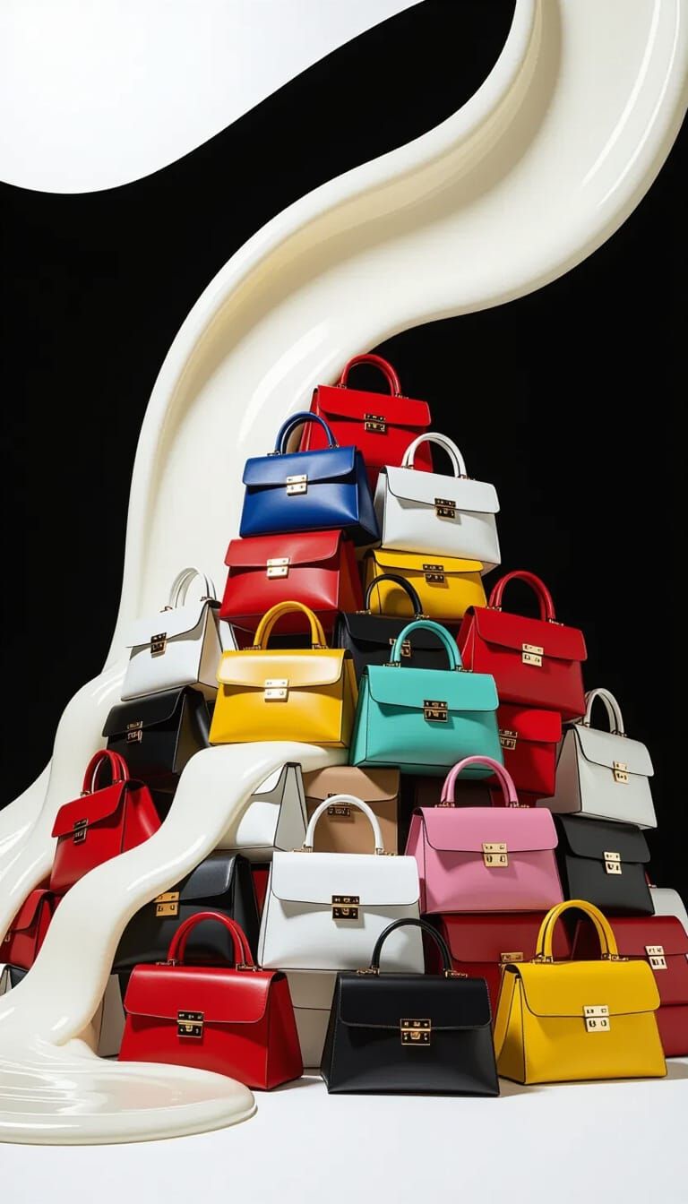 Fashion Bag Pyramid with Milk Stream