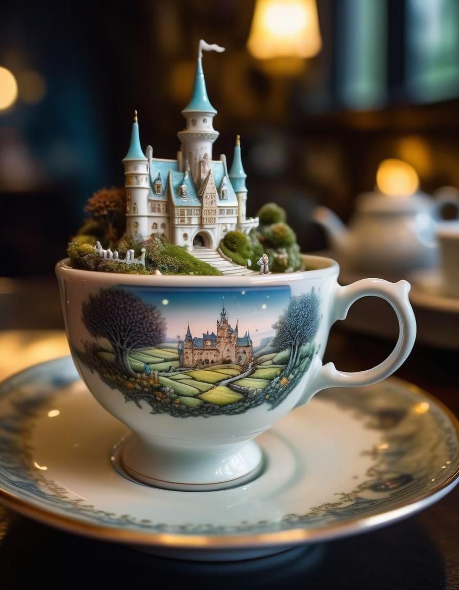 Miniature Kingdom Inside a Heavenly Teacup