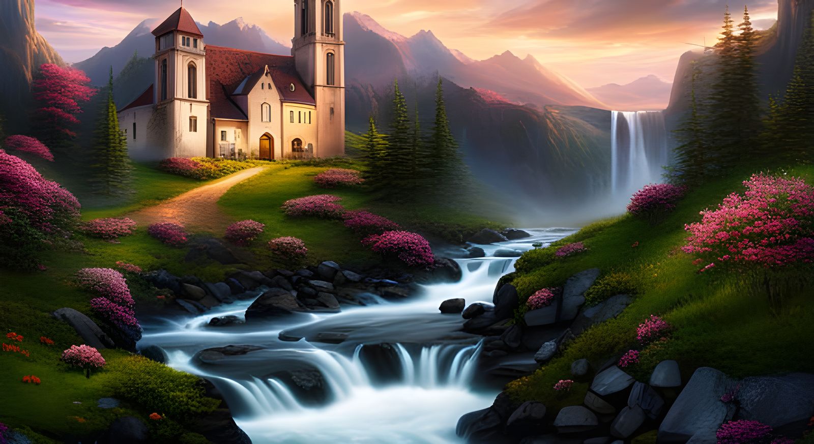 Spring: A Digital Matte Painting of Renewal