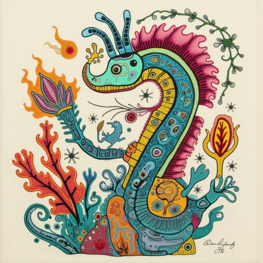 Vibrant Thalassa Sea Landscape with Colourful Accents