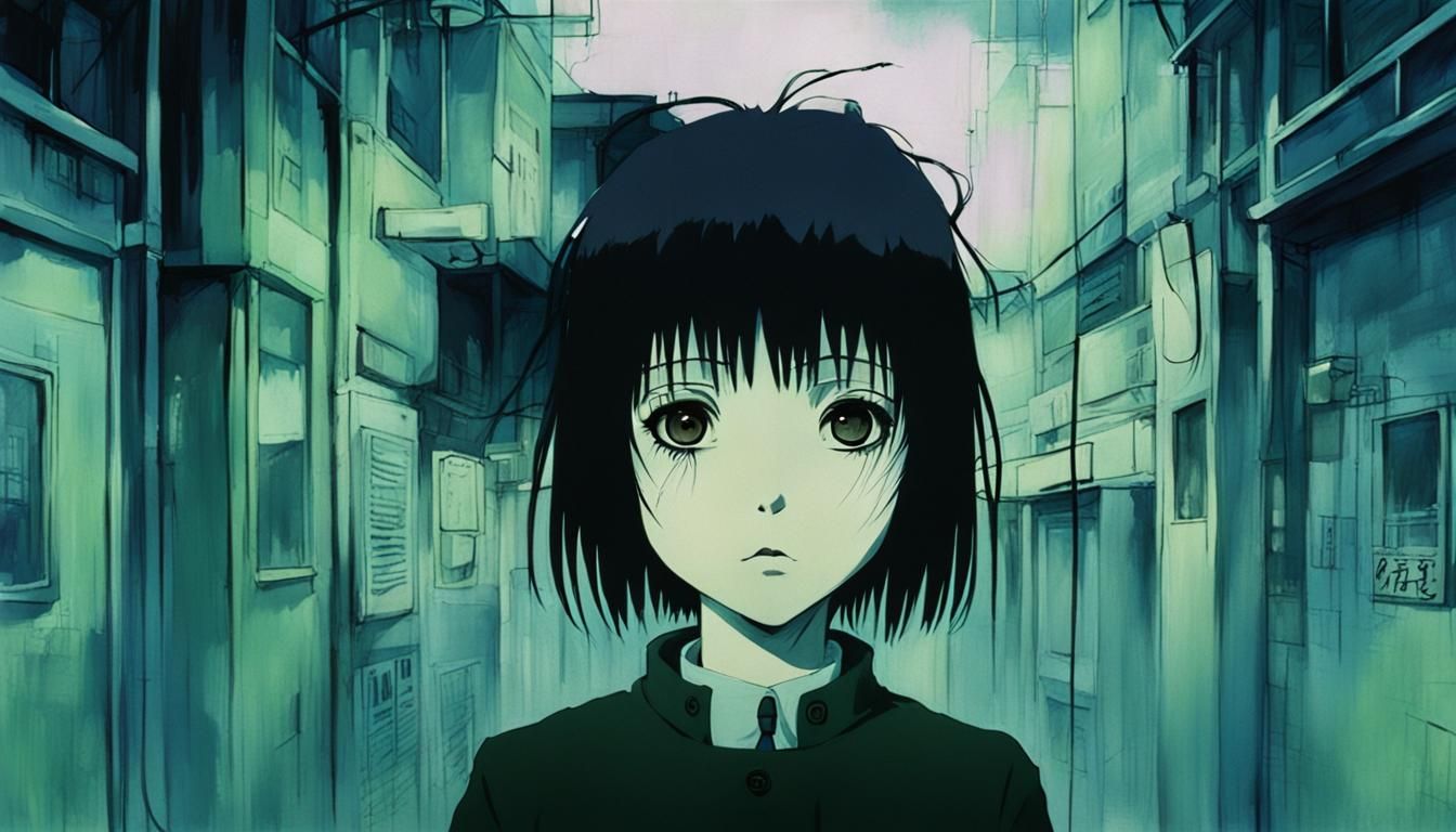 Creepy Surreal Girl in Haunted Place