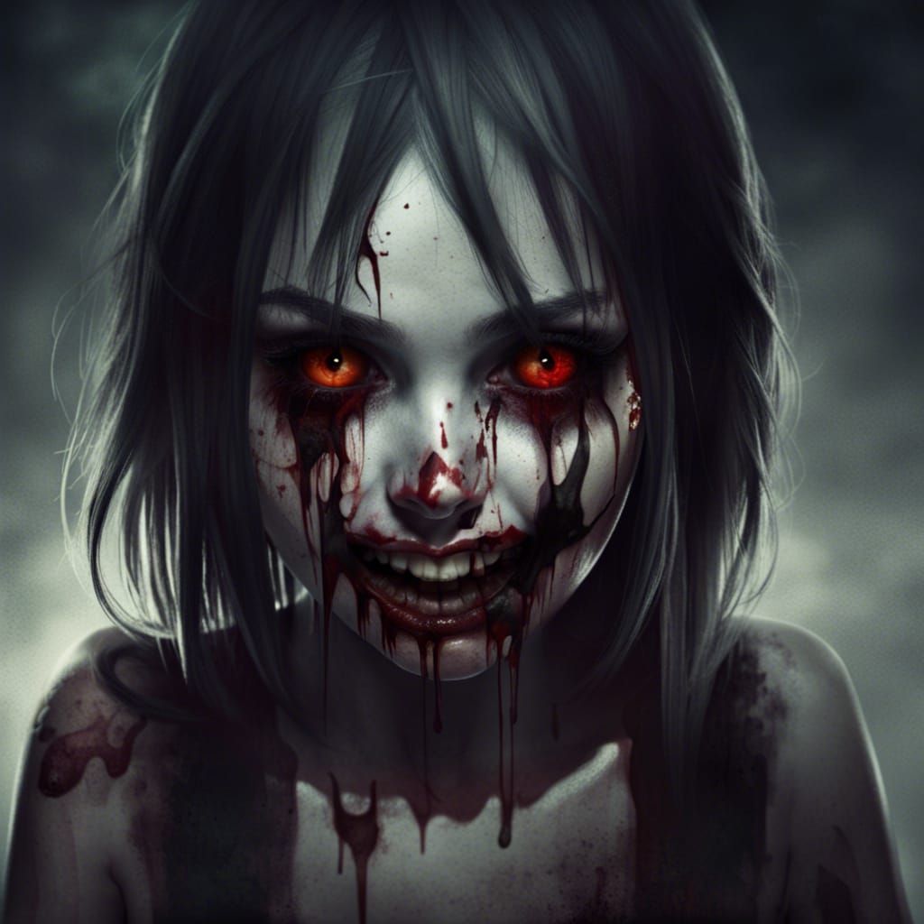 Horror Girl Generated by AI