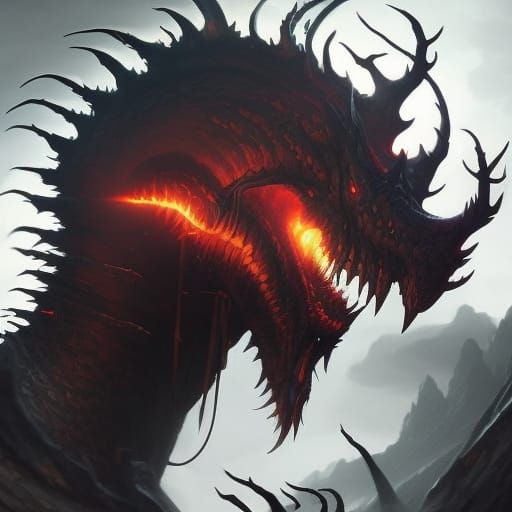 Evil Undead Wyrm with Glooming Eyes