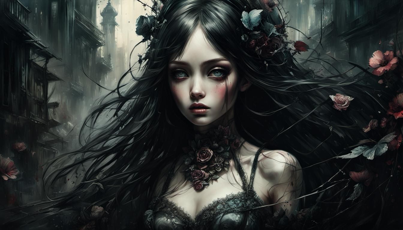 Tattered dolly masterpiece: by Russ Mills: Junji Ito: Joe Fenton: Jeremy Mann: Mark Ryden: professional photography: Vla...