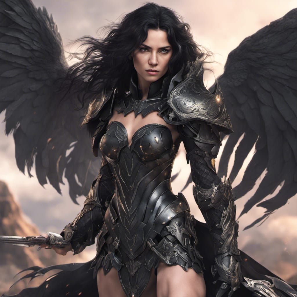 Black Valkyrie in Detailed Fantasy Concept Art