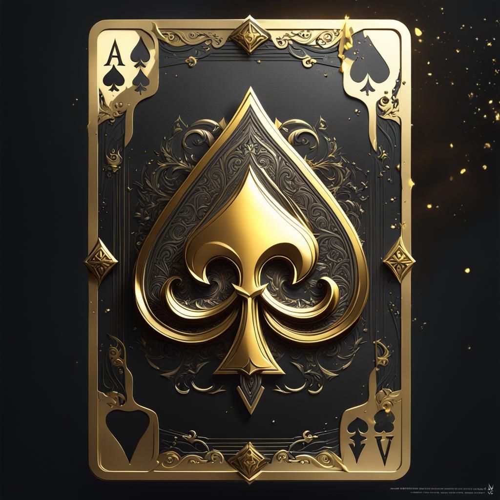 Fiery Ace of Spades in 3D Anime Style