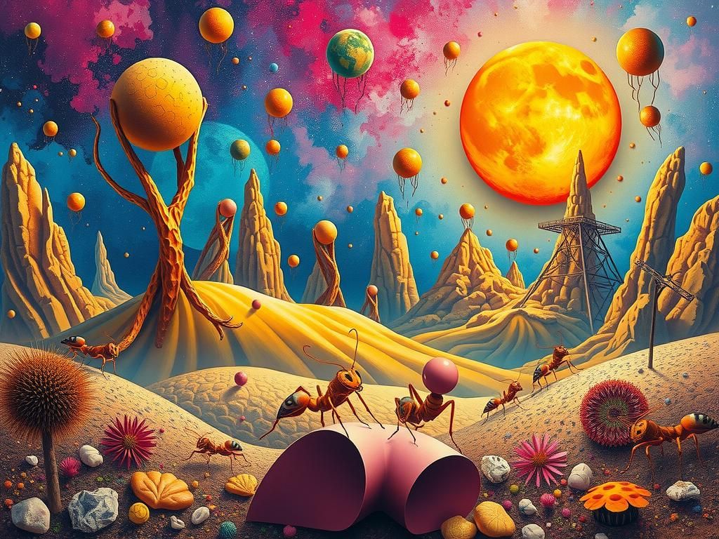 Surreal Spanish Landscape in Pop Art Style