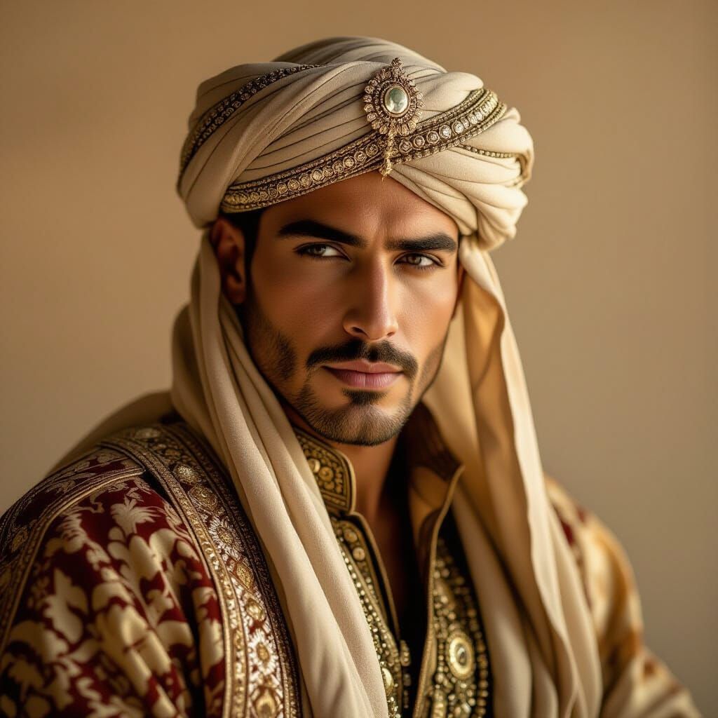 Rudolph Valentino as The Sheikh: Old Hollywood Portrait