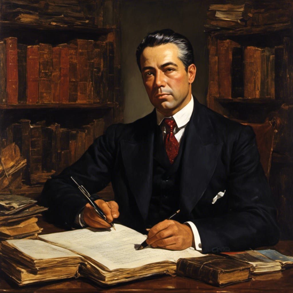 Portrait of Man with Strong Expression