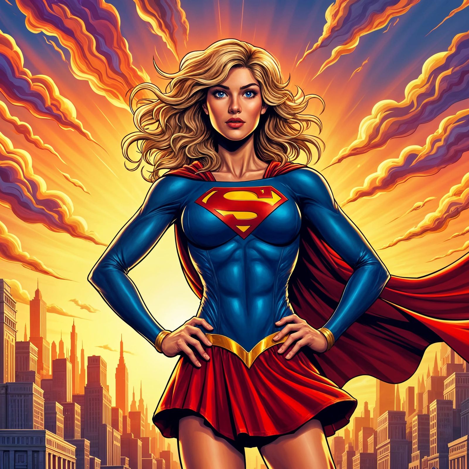 Supergirl in Flux Comic Style