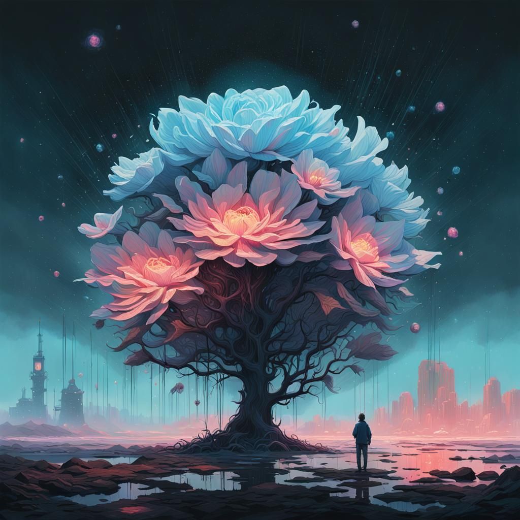 Crystalline Bloom Unfolding in Infinite Darkness