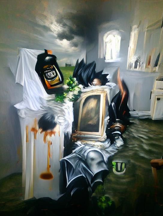 Gothic Oil Painting: The Death of Sevandi