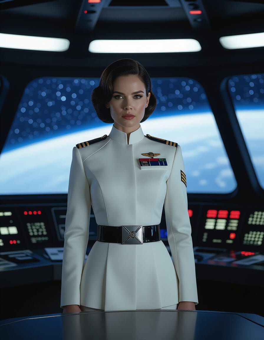Female Imperial Officer on Star Destroyer Bridge