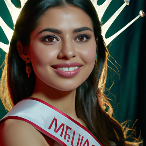 Portrait of Miss Mexico in Exquisite Detail