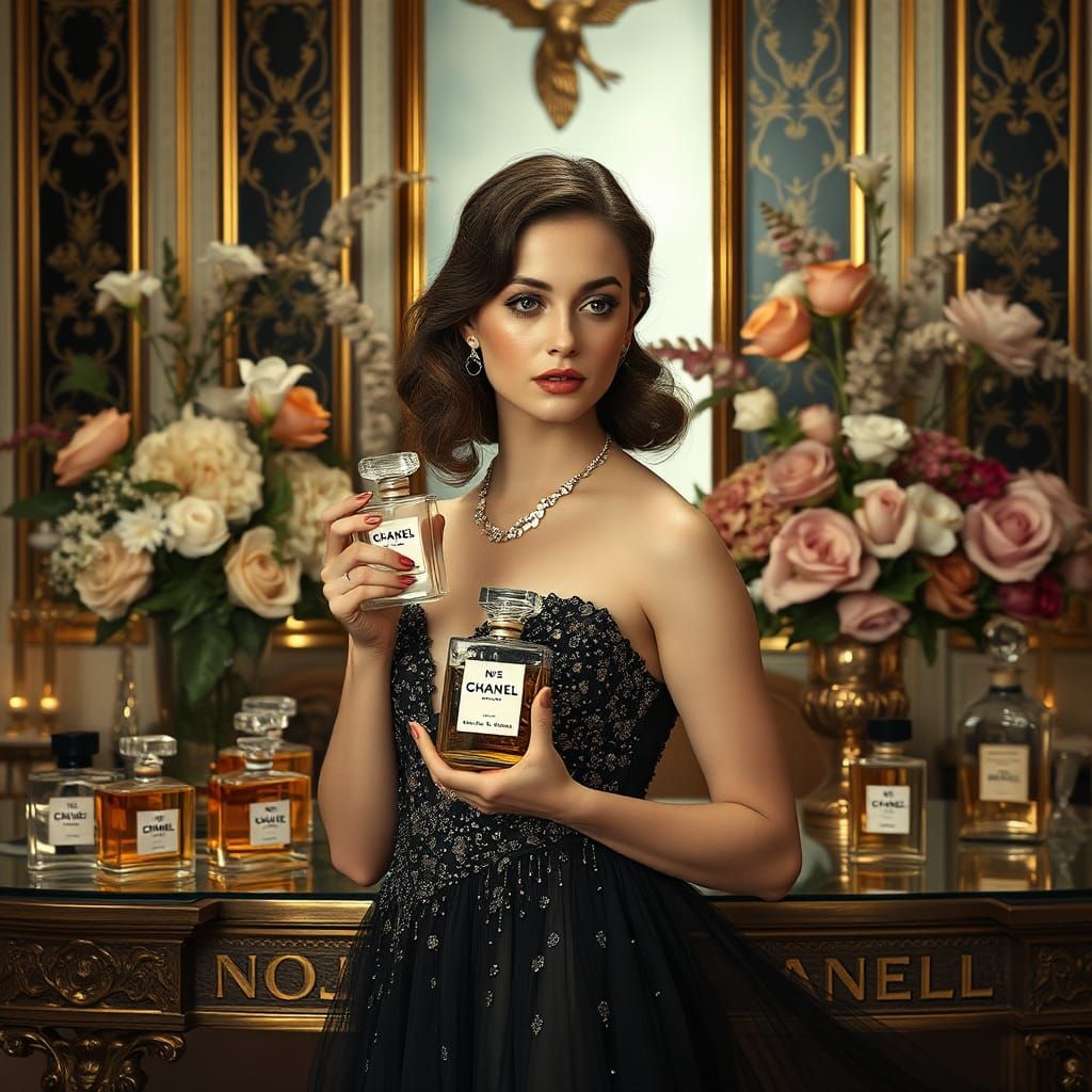 Elegant Woman in Art Deco Style