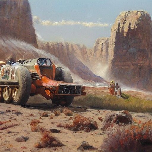 Oil Painting of Letter F in Gurney Style