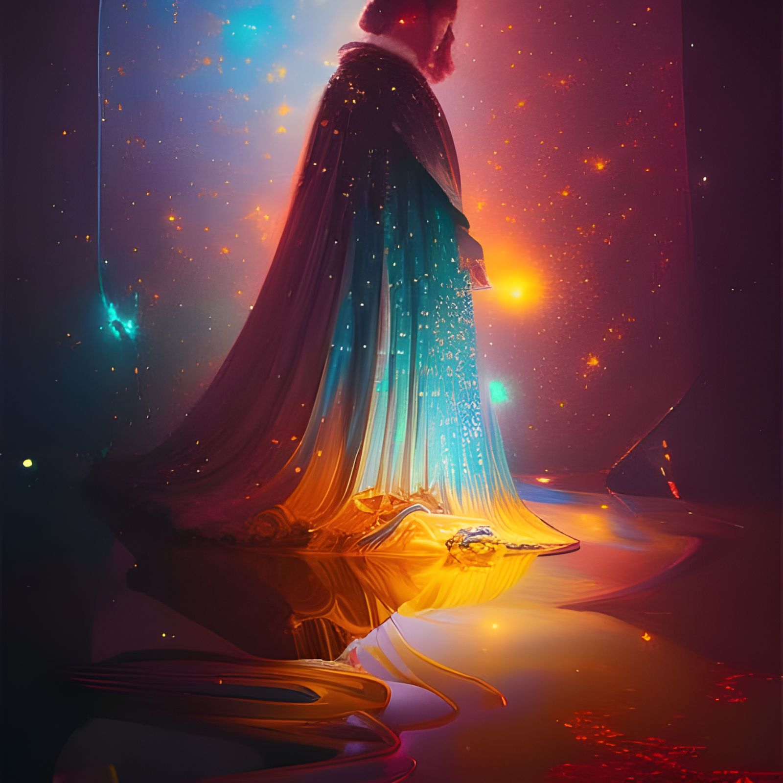 Luminous Las Meninas: A Digital Illustration