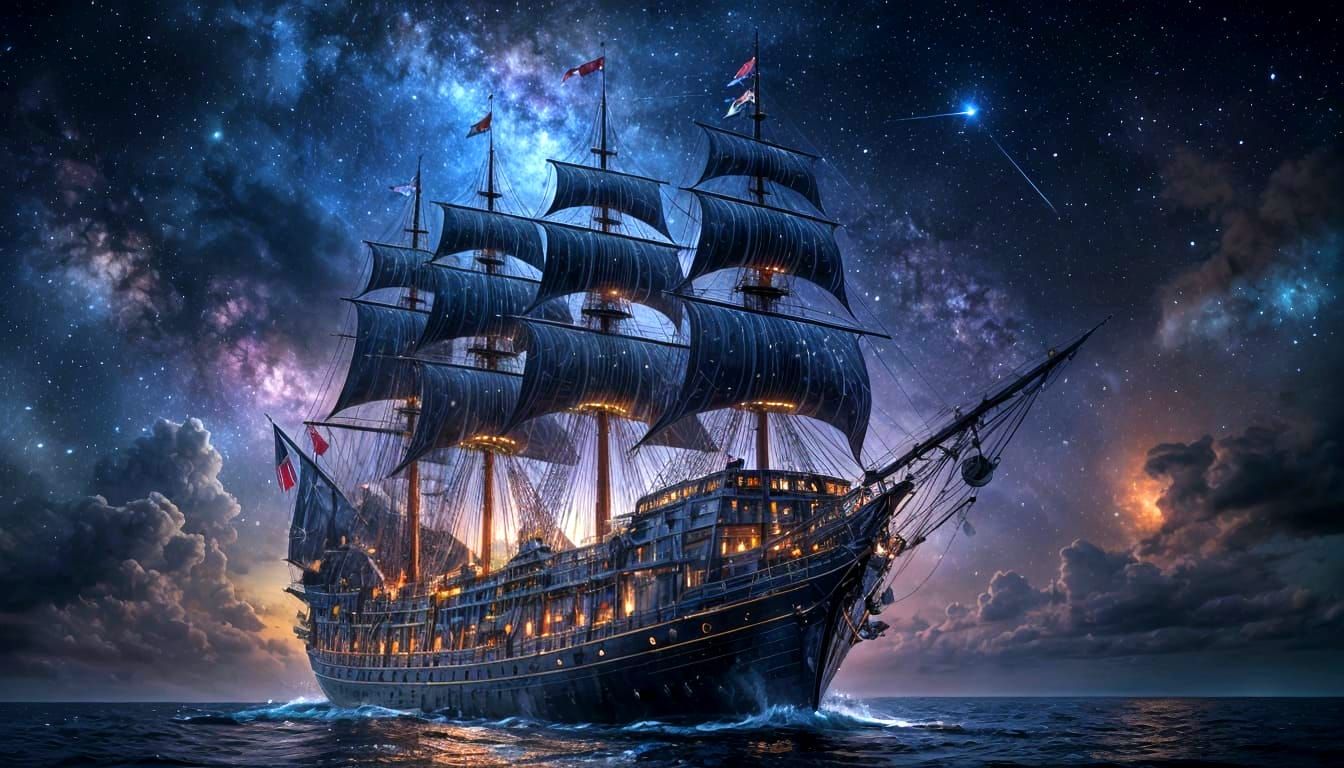 Gothic Galleon Glitters in Gloom as Splash Art