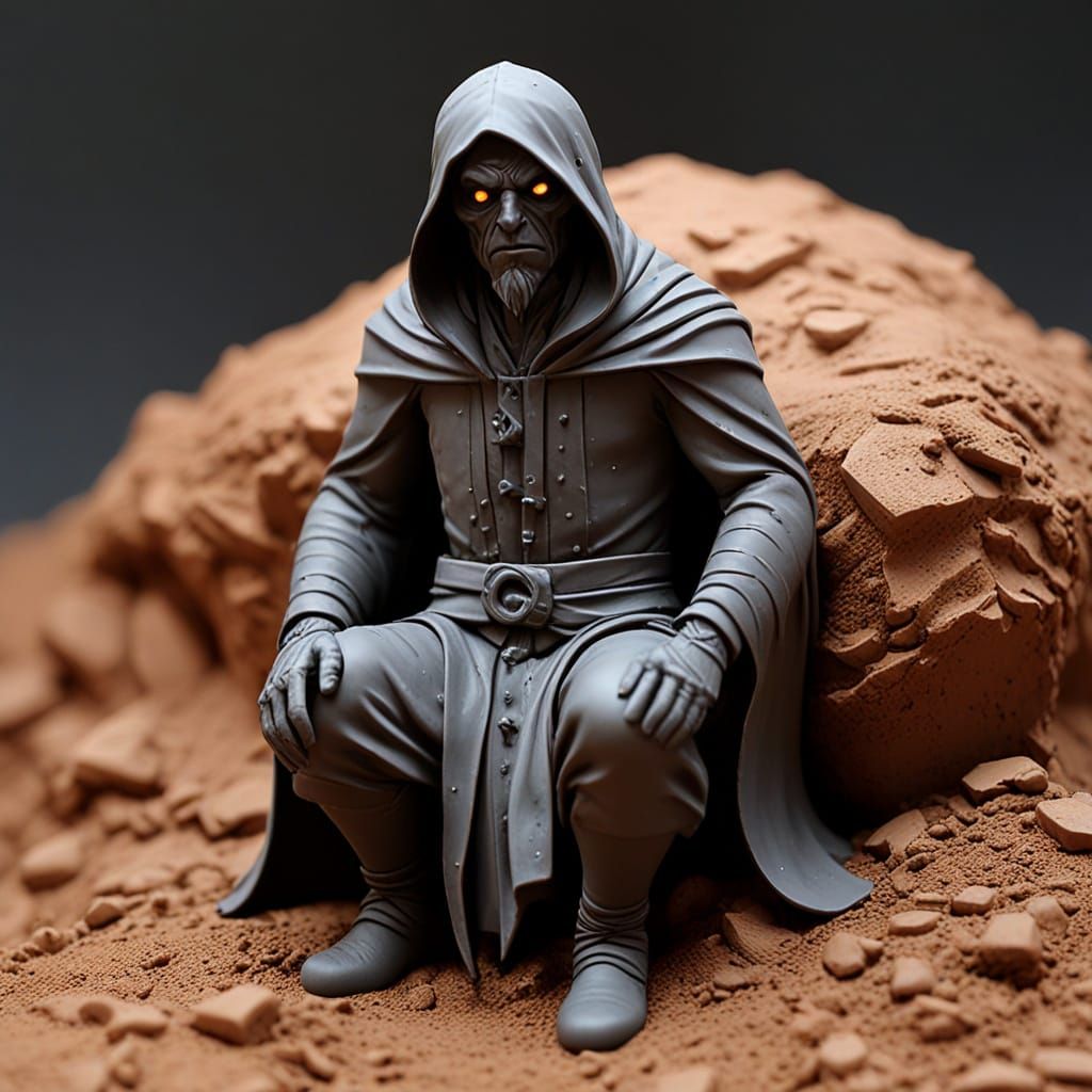Grimdark Scene in Clay