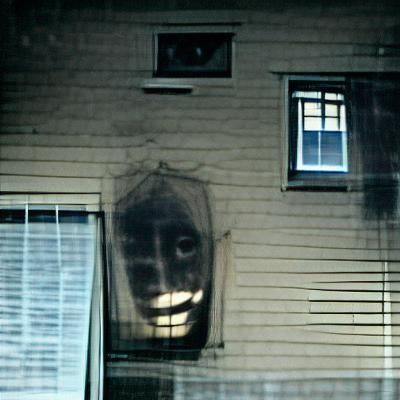 Eerie Face at the Window