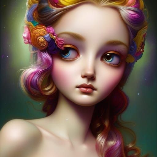 Fairy Blythe Portrait in Pop Surrealist Style
