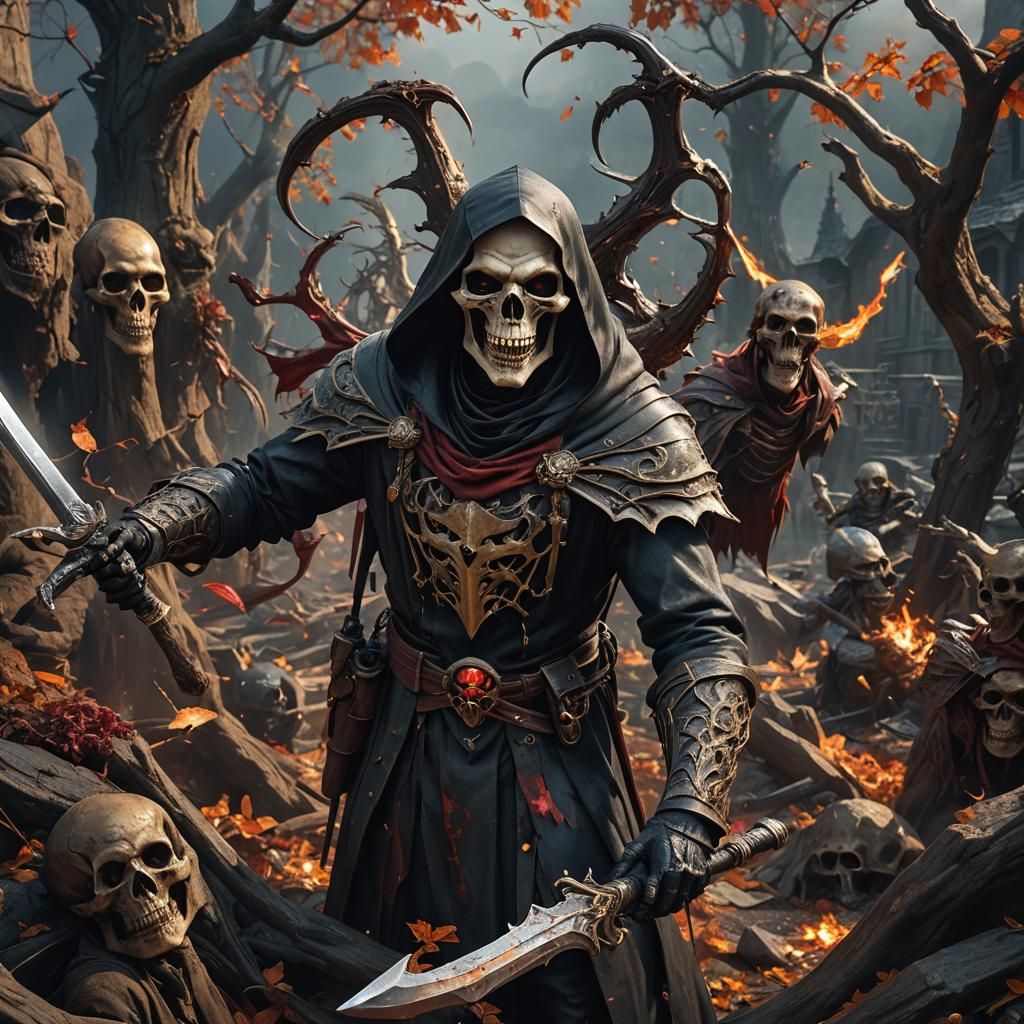 Grim Reaper Selfie: Hyperrealistic Artstation Fantasy