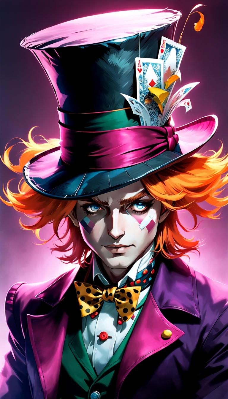Mad Hatter Anime Portrait in Video Game Style