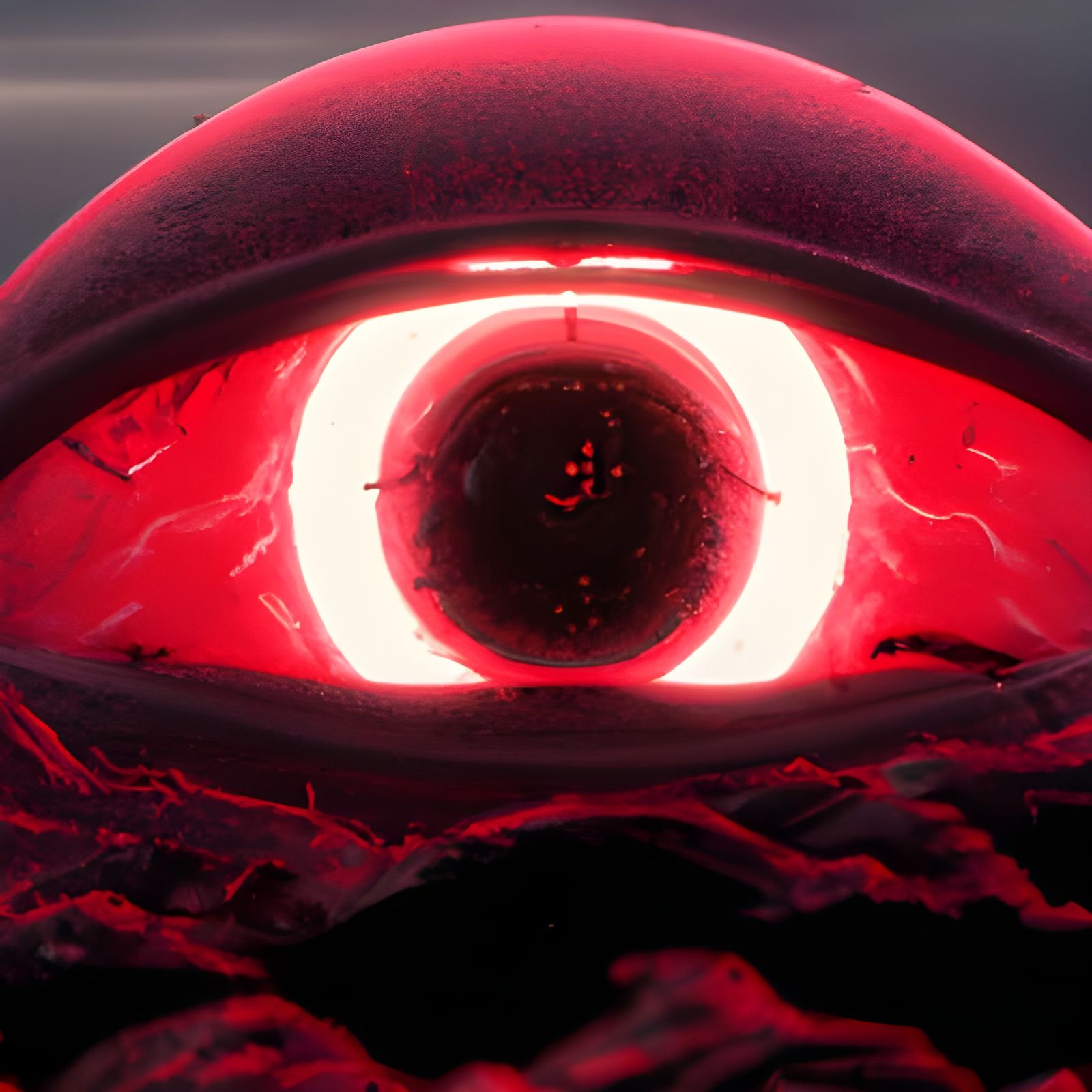 Scary Red Eye Horror Matte Painting