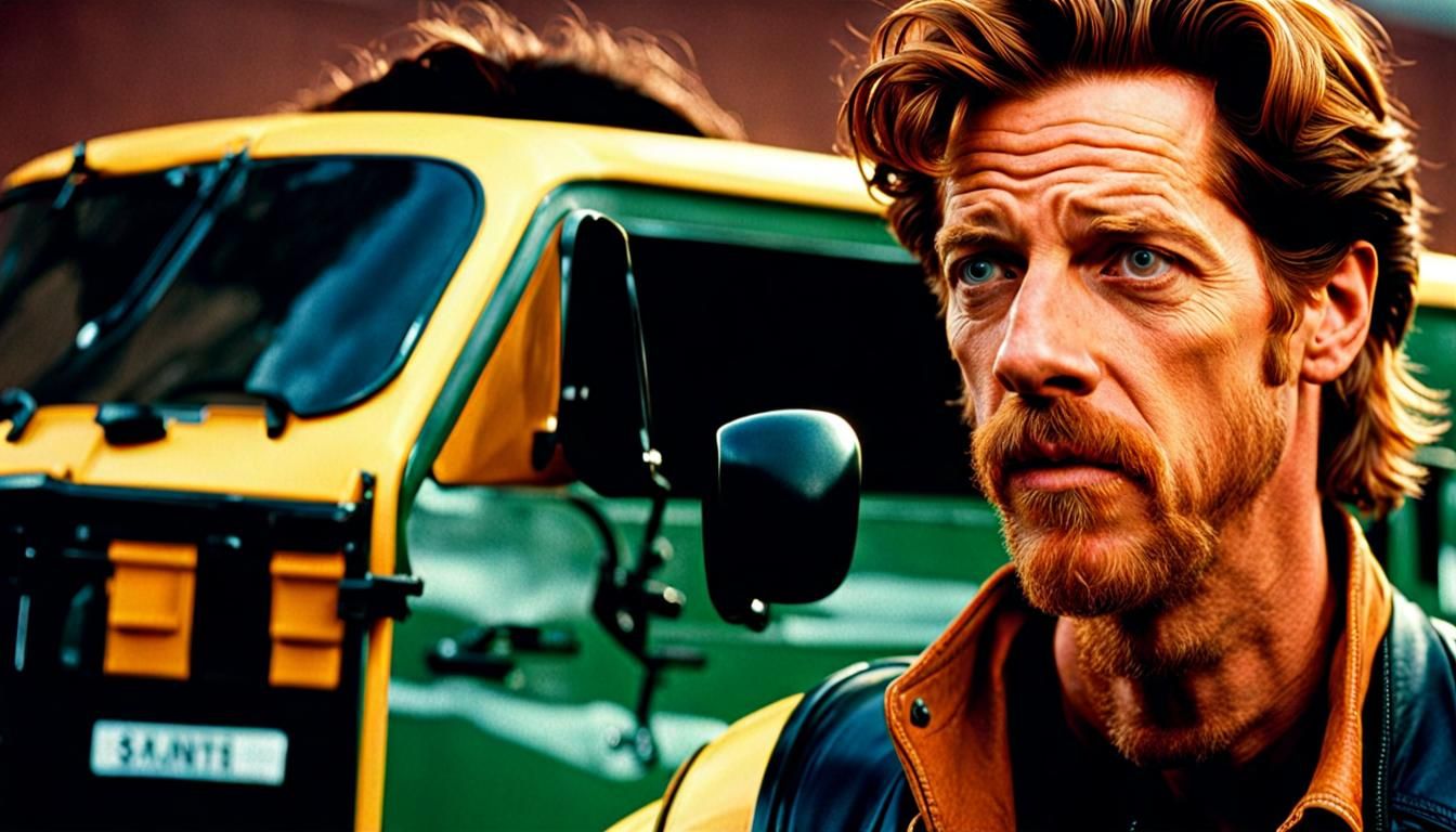 Garbage Man Portrait in Vibrant Colors