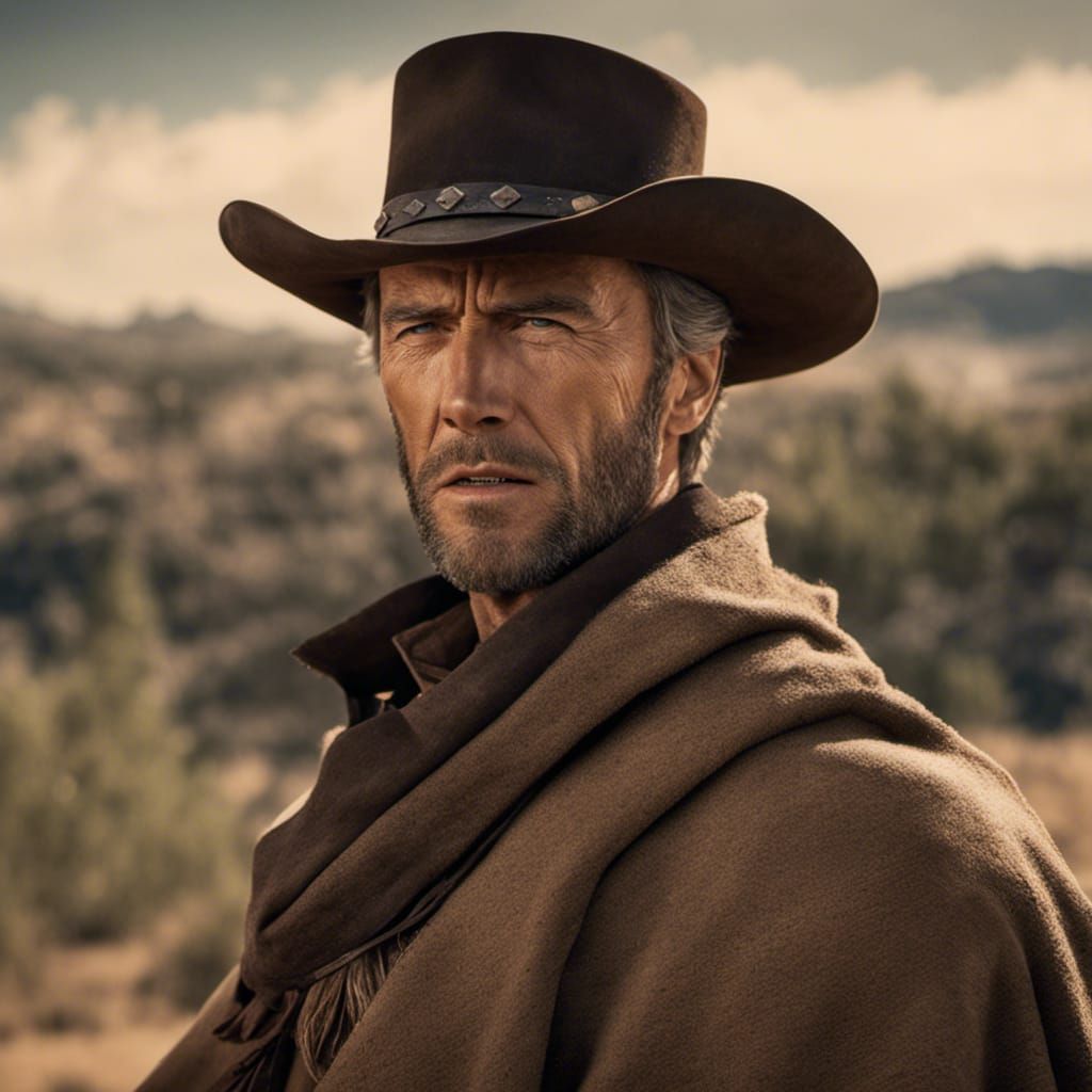 The Man With No Name Portrait in Western Style