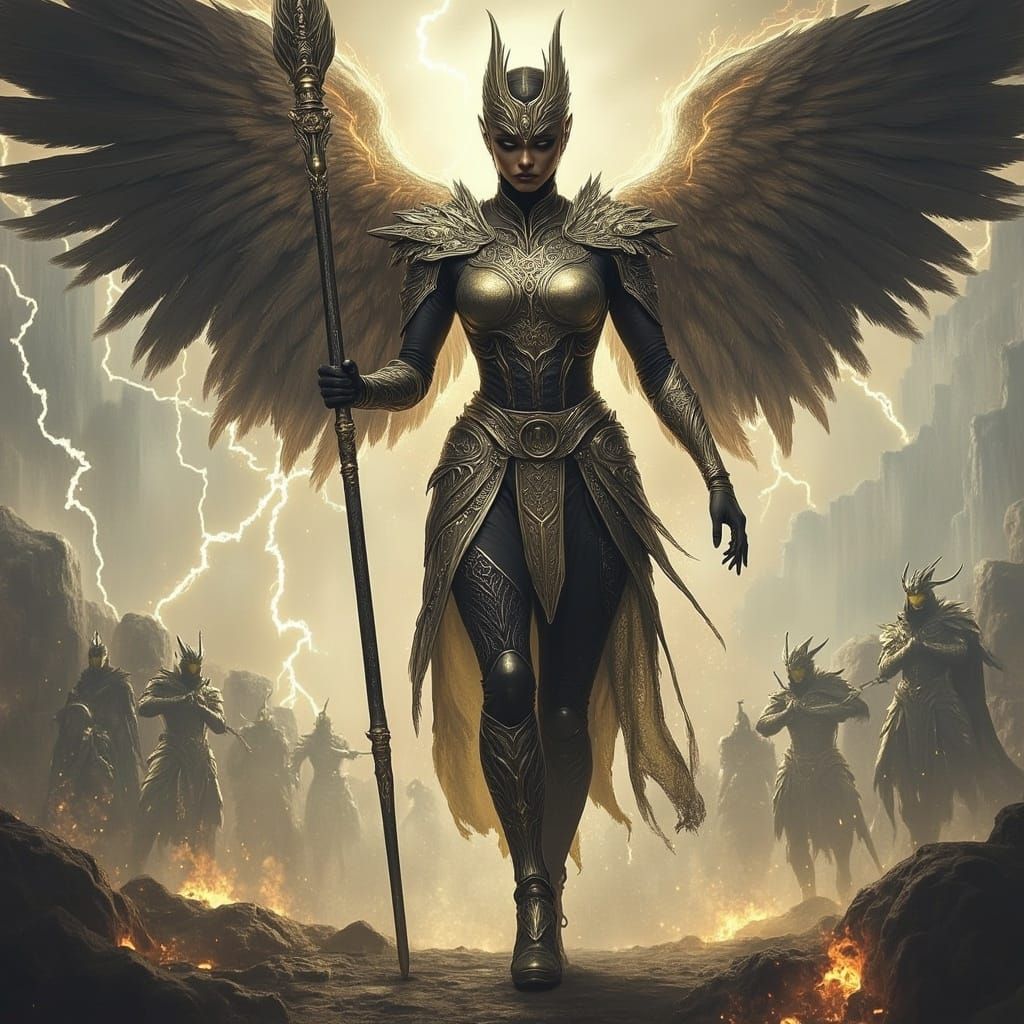 Mystic Warrior Ascends Amidst Turbulent Battlefield