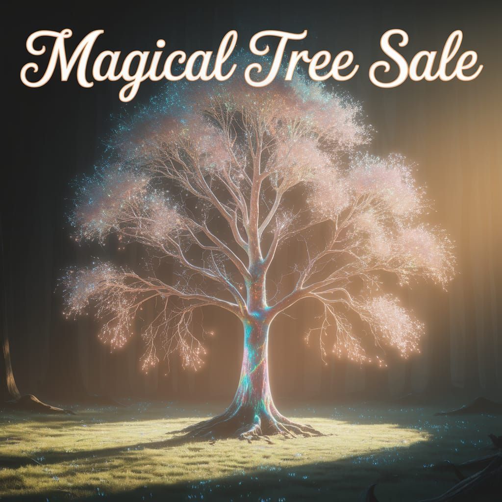 Enchanted Tree in a Sunlit Glade