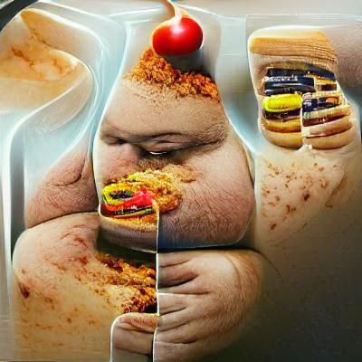 Obesity: A Conceptual AI Image of Human Destruction