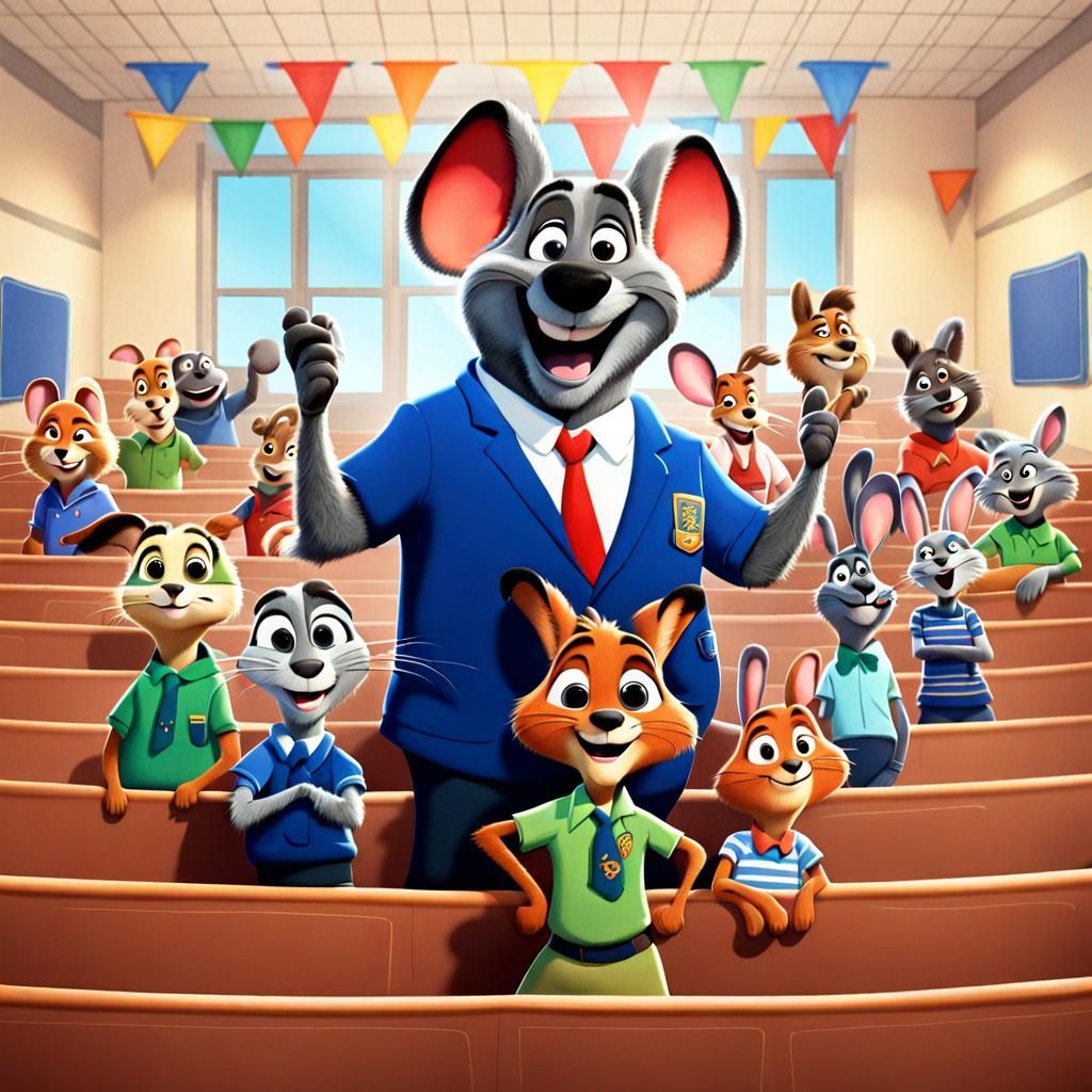 Schoolhouse Rock Meets Zootopia: Cartoon Mashup