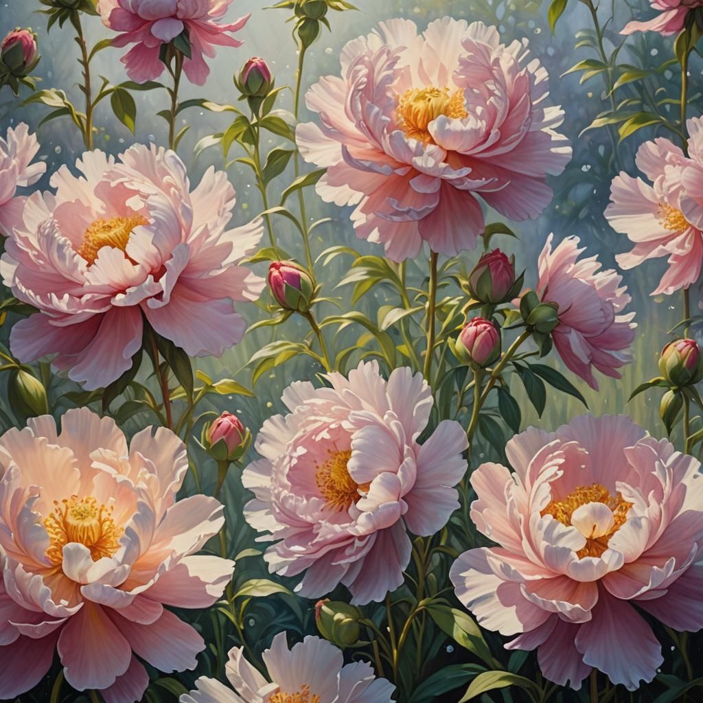 Blooming Harmony: An Impressionist Floral Portrait