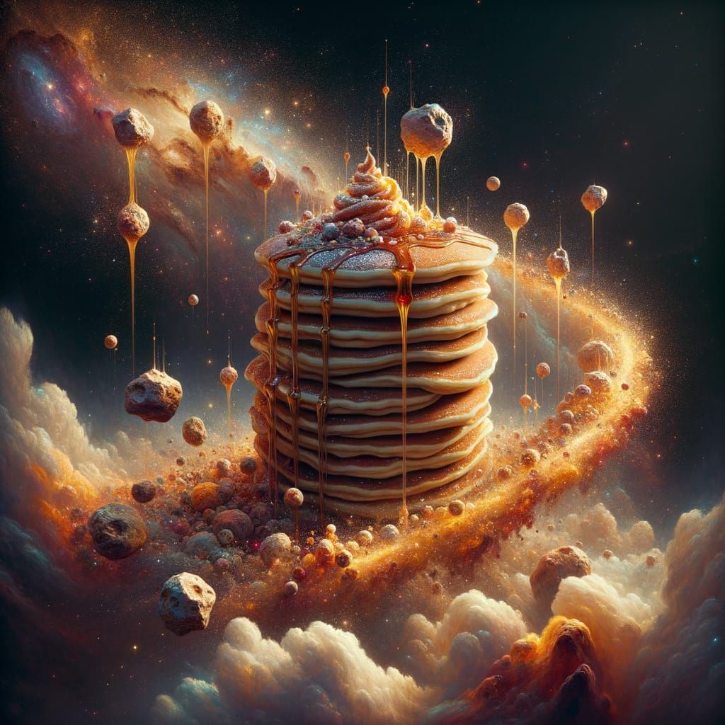 Cosmic Pancakes with Stardust Syrup in Zero Gravity