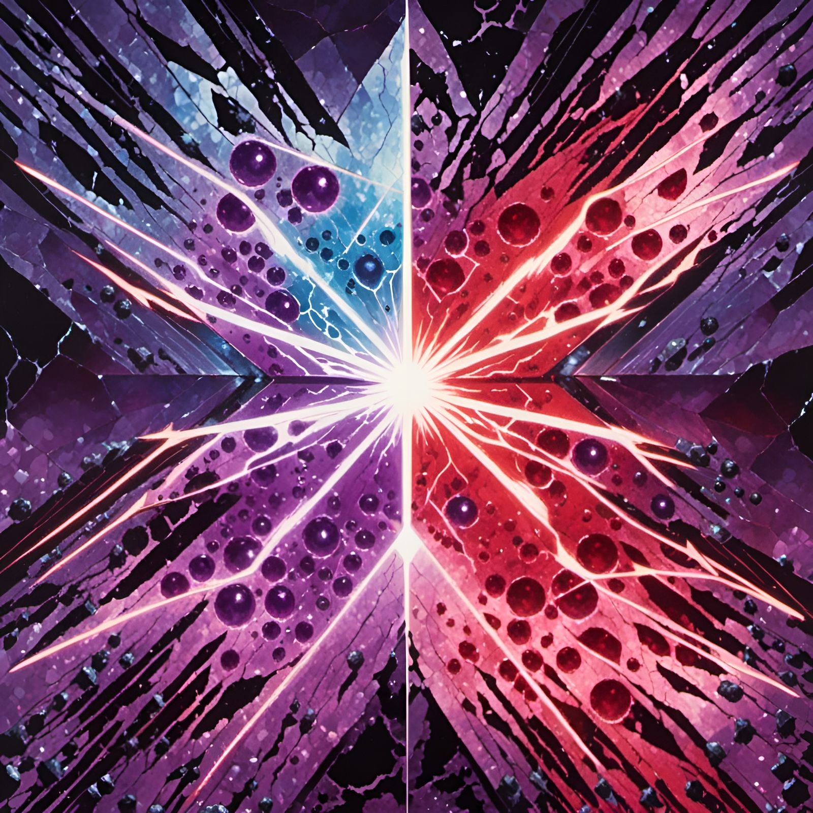 Radiophonic Oceanscape in Ruby and Amethyst